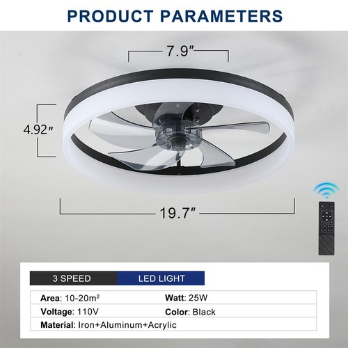 Modern fan lights flush - modern,