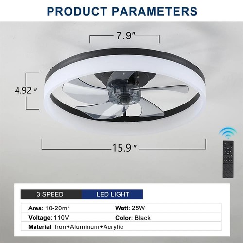 Modern fan lights flush - 20",